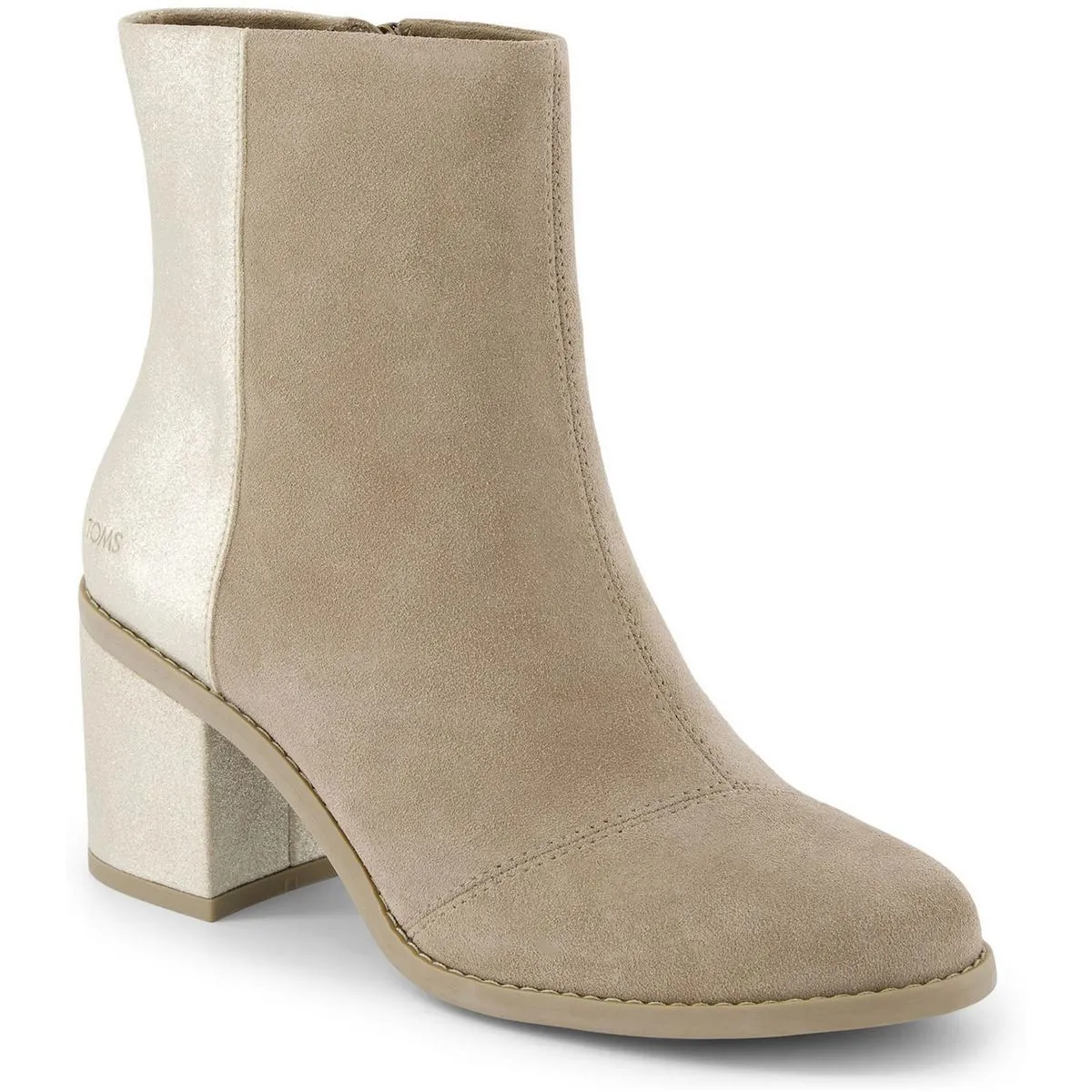 100212922 Womens Zipper Suede Mid-Calf Boots