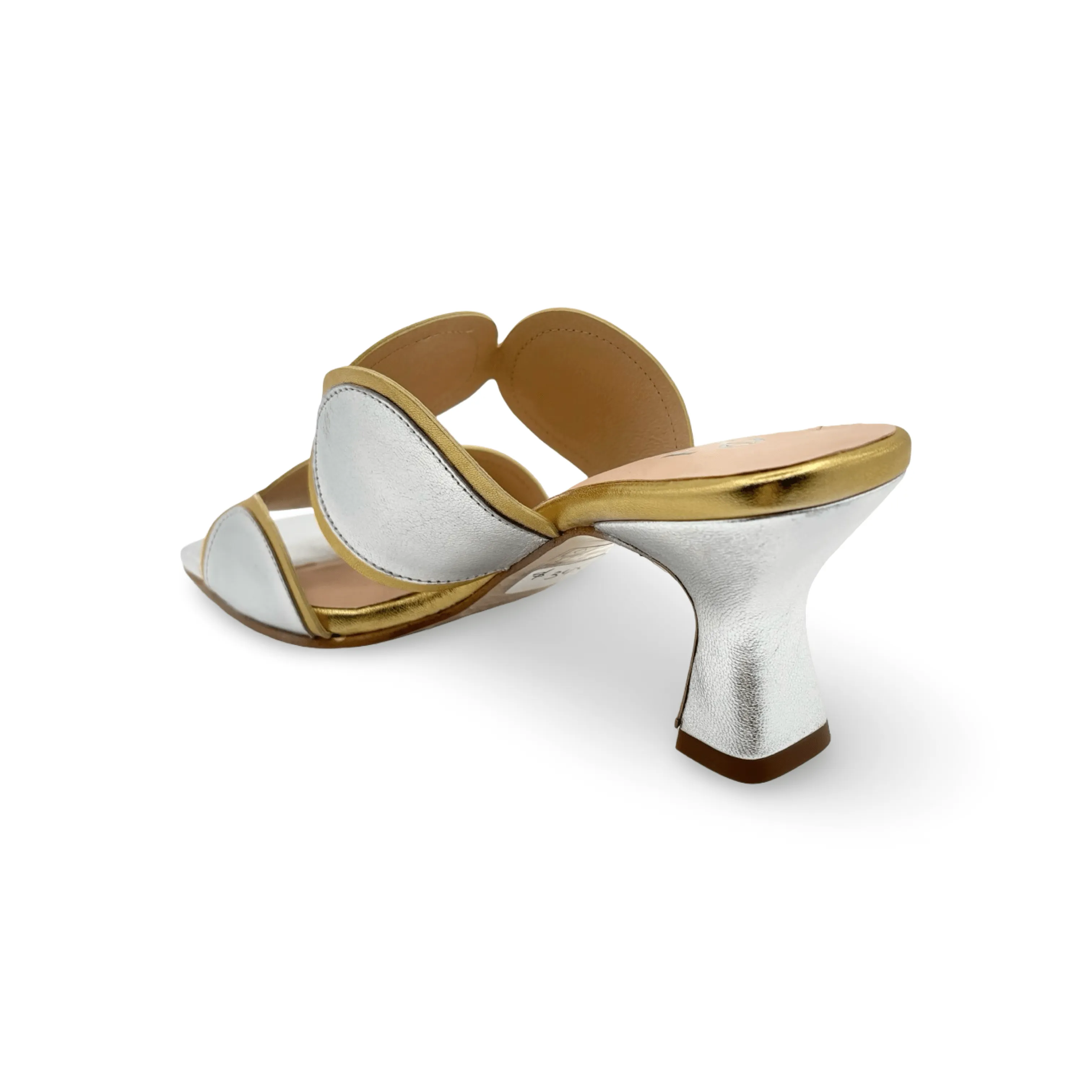 12601 Gold & Silver Retro Mule