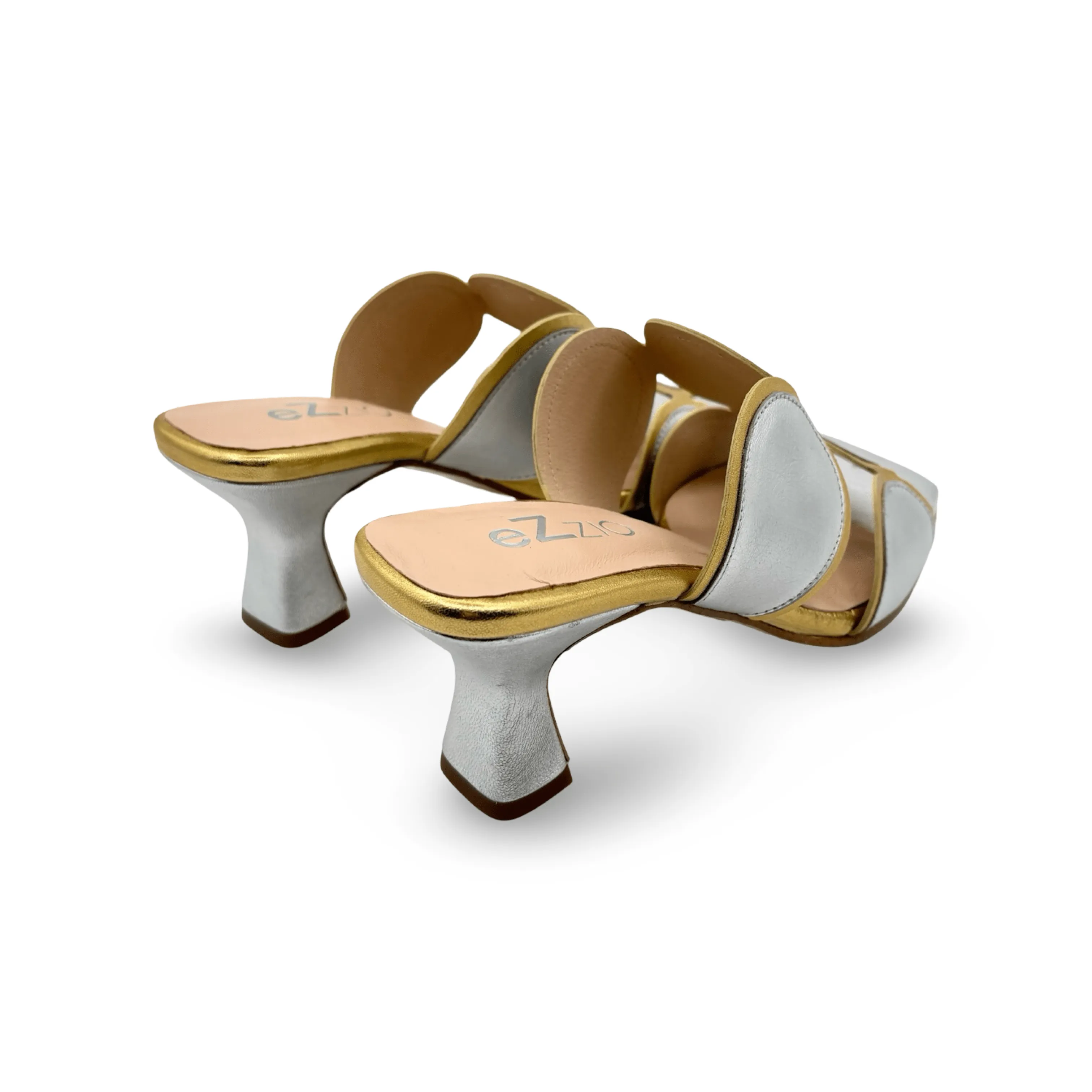 12601 Gold & Silver Retro Mule