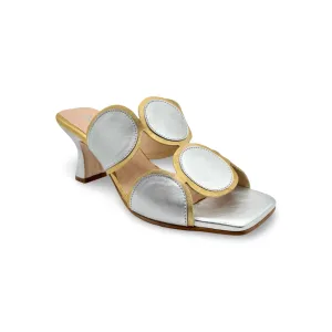 12601 Gold & Silver Retro Mule