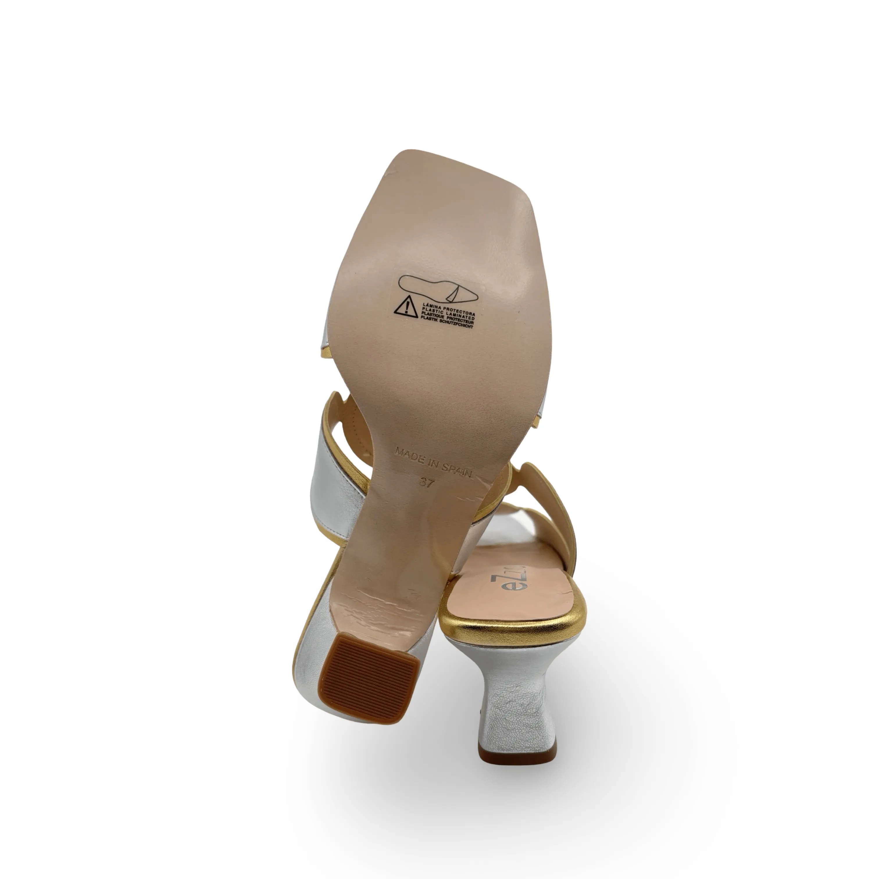 12601 Gold & Silver Retro Mule