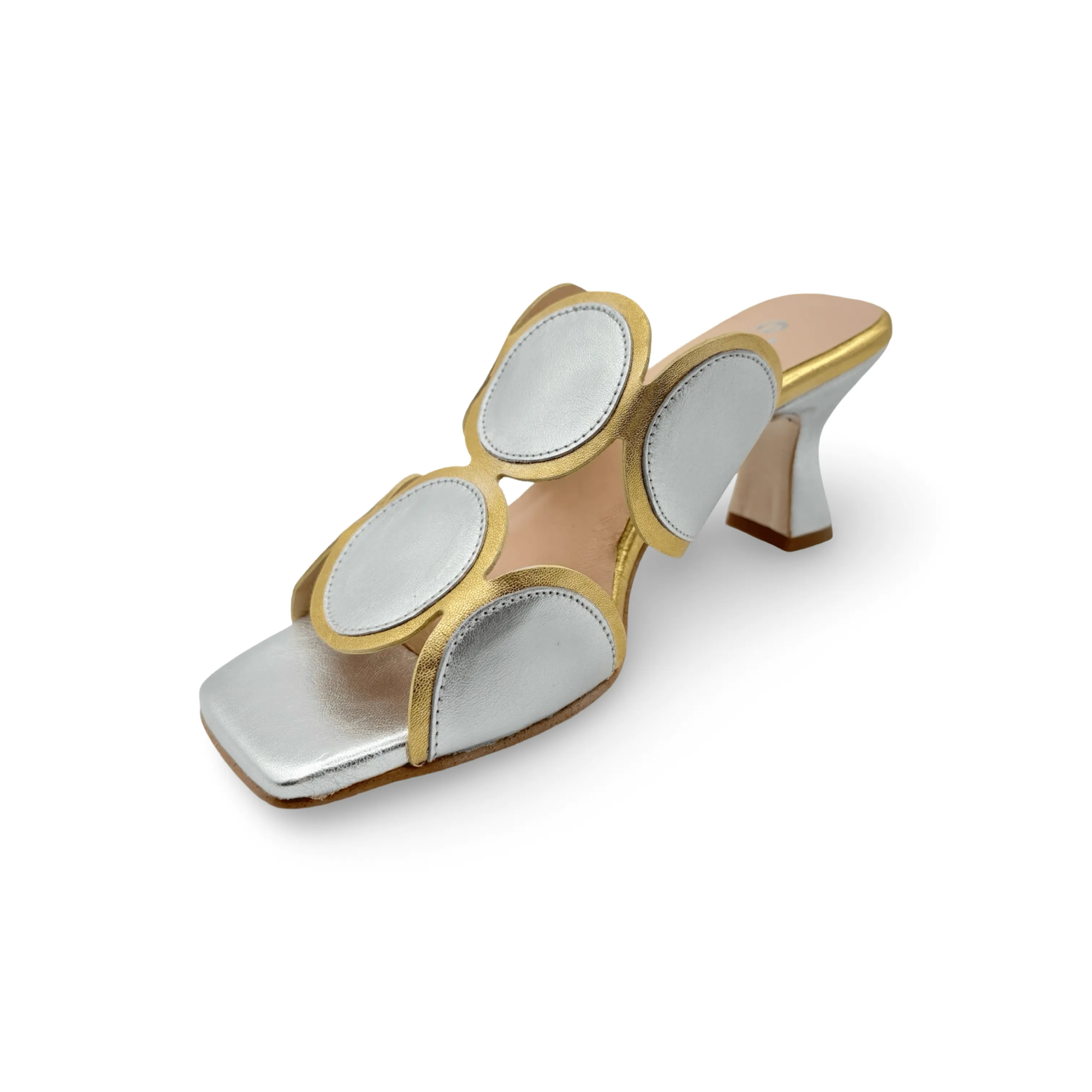 12601 Gold & Silver Retro Mule