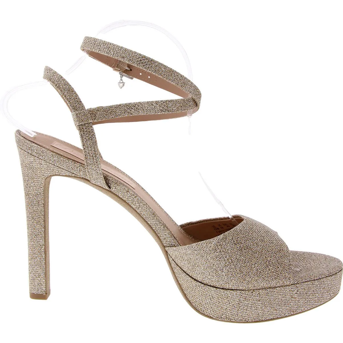 Ai Womens Metallic Ankle Strap Heels