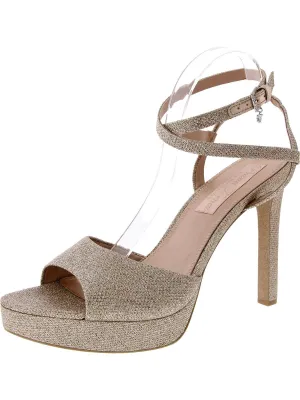 Ai Womens Metallic Ankle Strap Heels