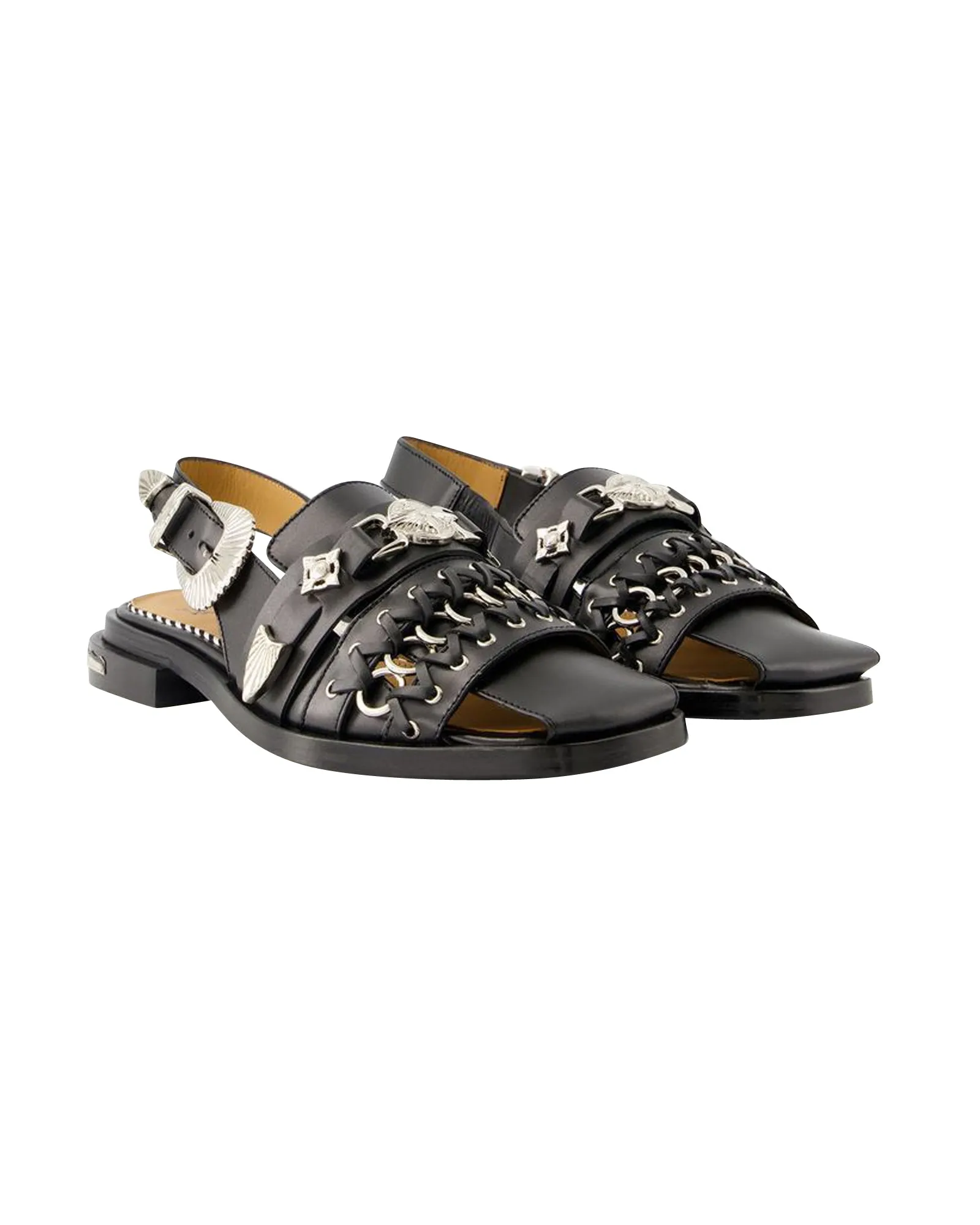 Aj1312 Sandals - Toga Pulla - Leather - Black