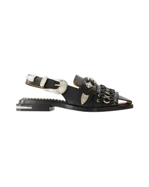 Aj1312 Sandals - Toga Pulla - Leather - Black