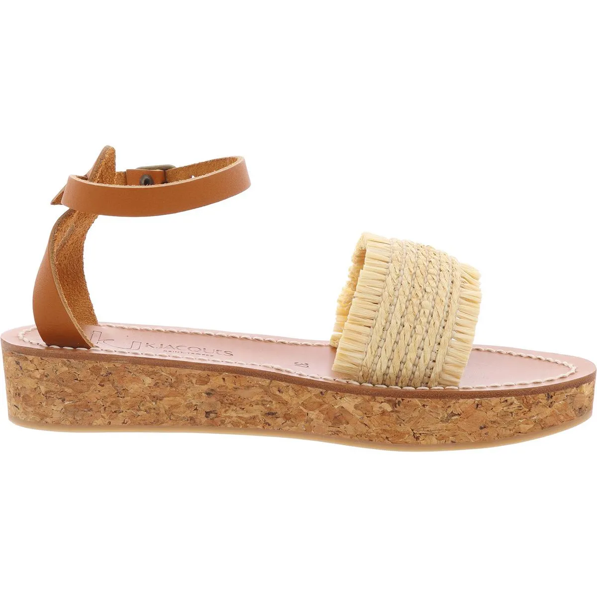 Atribis Womens Fringe Man Made Ankle Strap