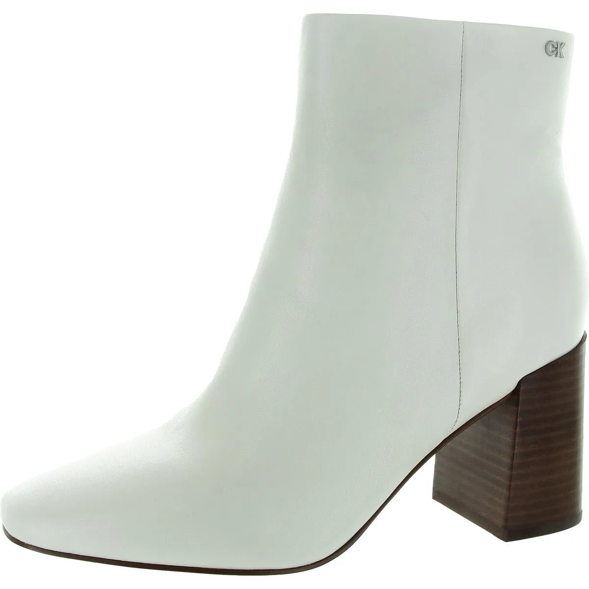 Audrina Womens Leather Square Toe Booties