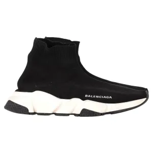Balenciaga Speed Trainer Shoes in Black Polyester