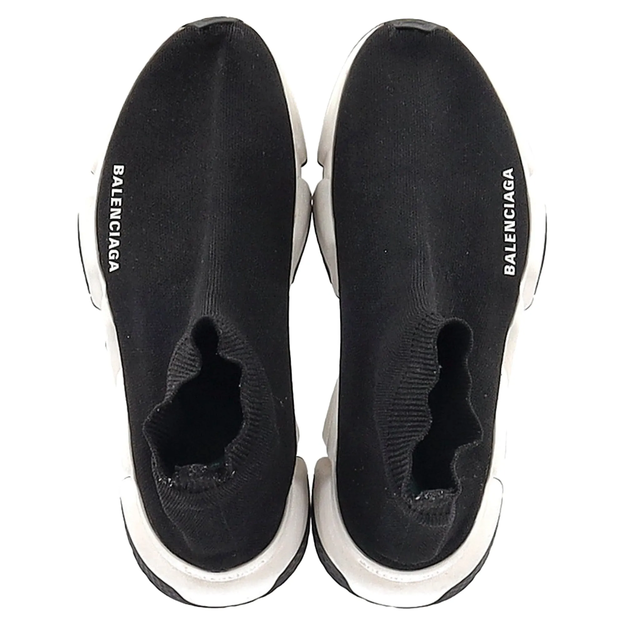 Balenciaga Speed Trainer Shoes in Black Polyester