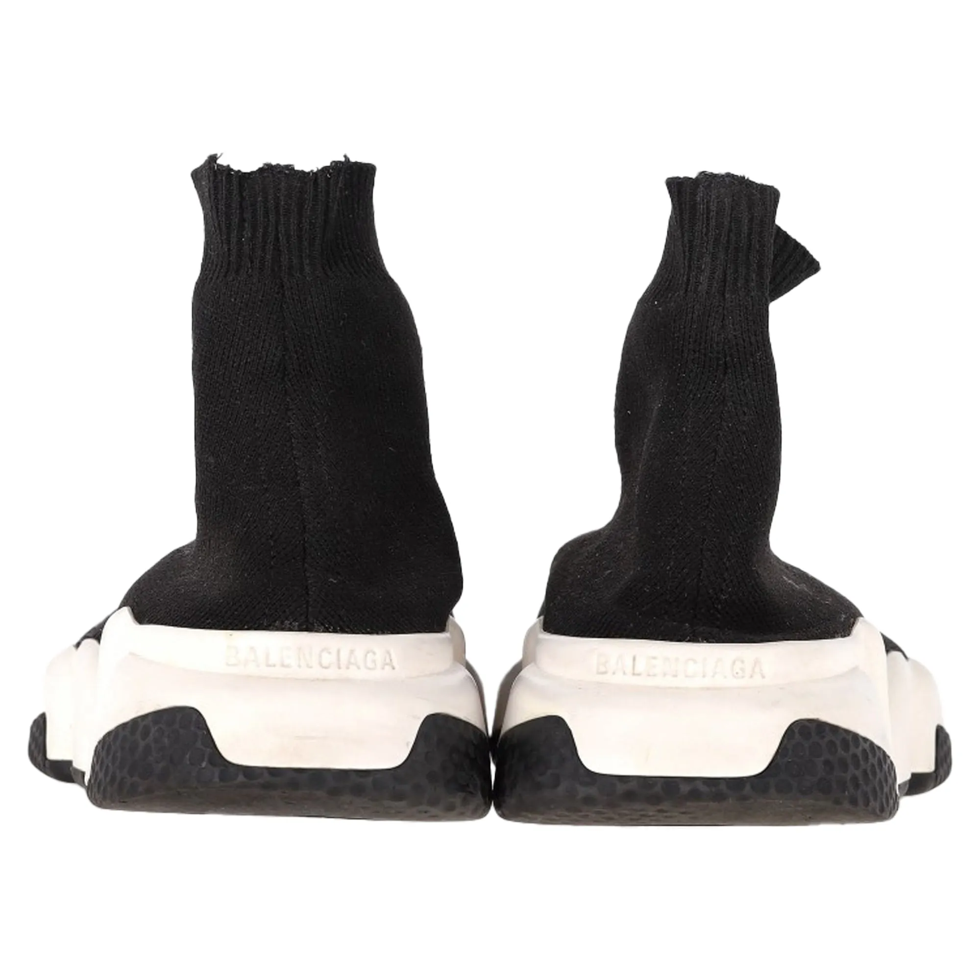 Balenciaga Speed Trainer Shoes in Black Polyester