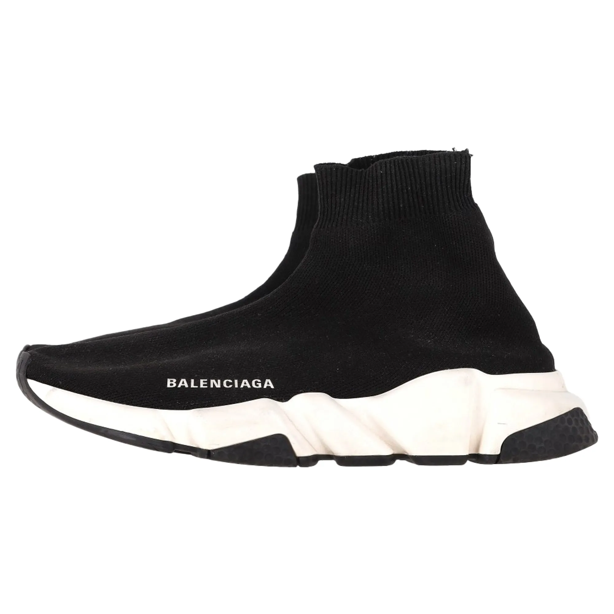 Balenciaga Speed Trainer Shoes in Black Polyester