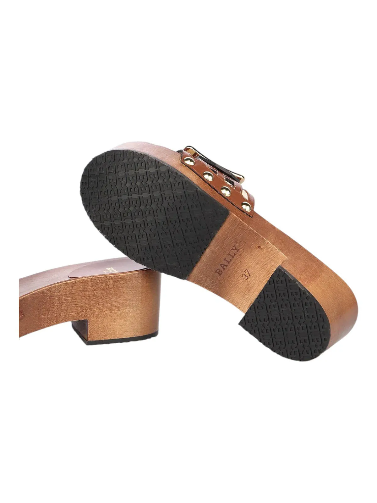 Bally Ellin 6238126 Women's Natural Cotton Wood Buckled Sandals