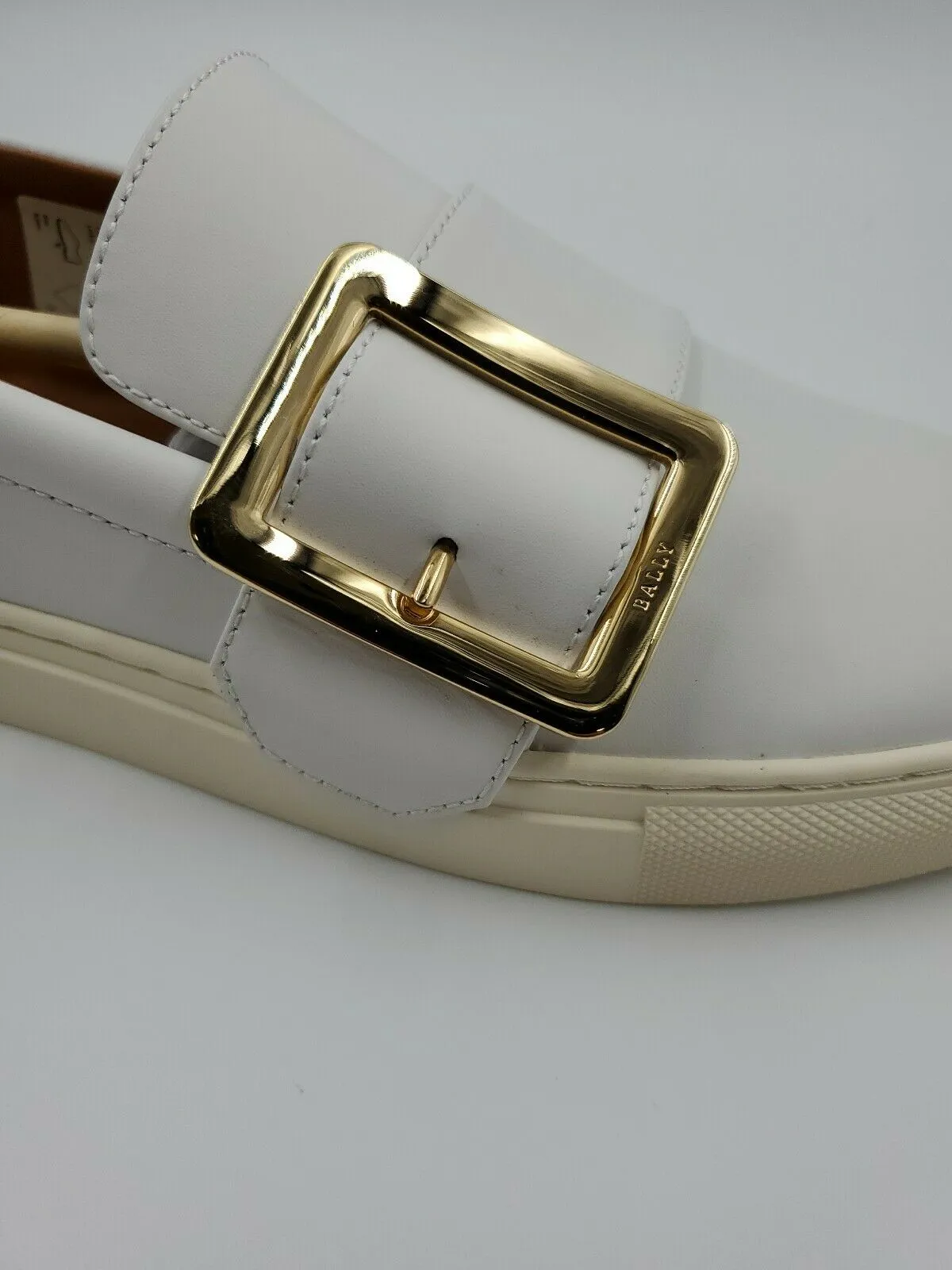 Bally Heska 07 Women's 6217886 White Calf Leather Slip On Sneakers
