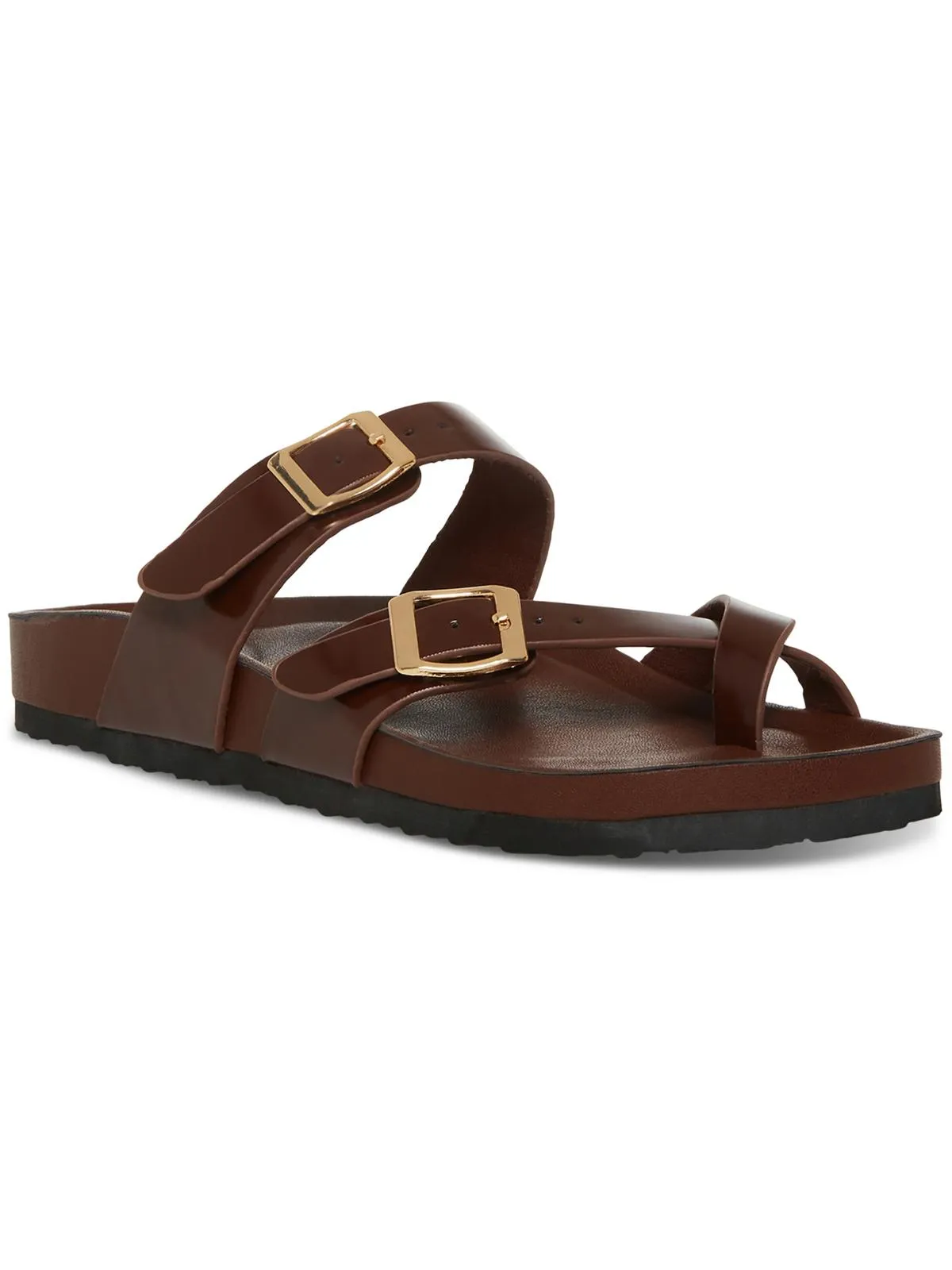 BANTER Womens Comfort Insole Faux Leather Flatform Sandals