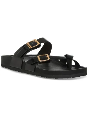 BANTER Womens Comfort Insole Faux Leather Flatform Sandals