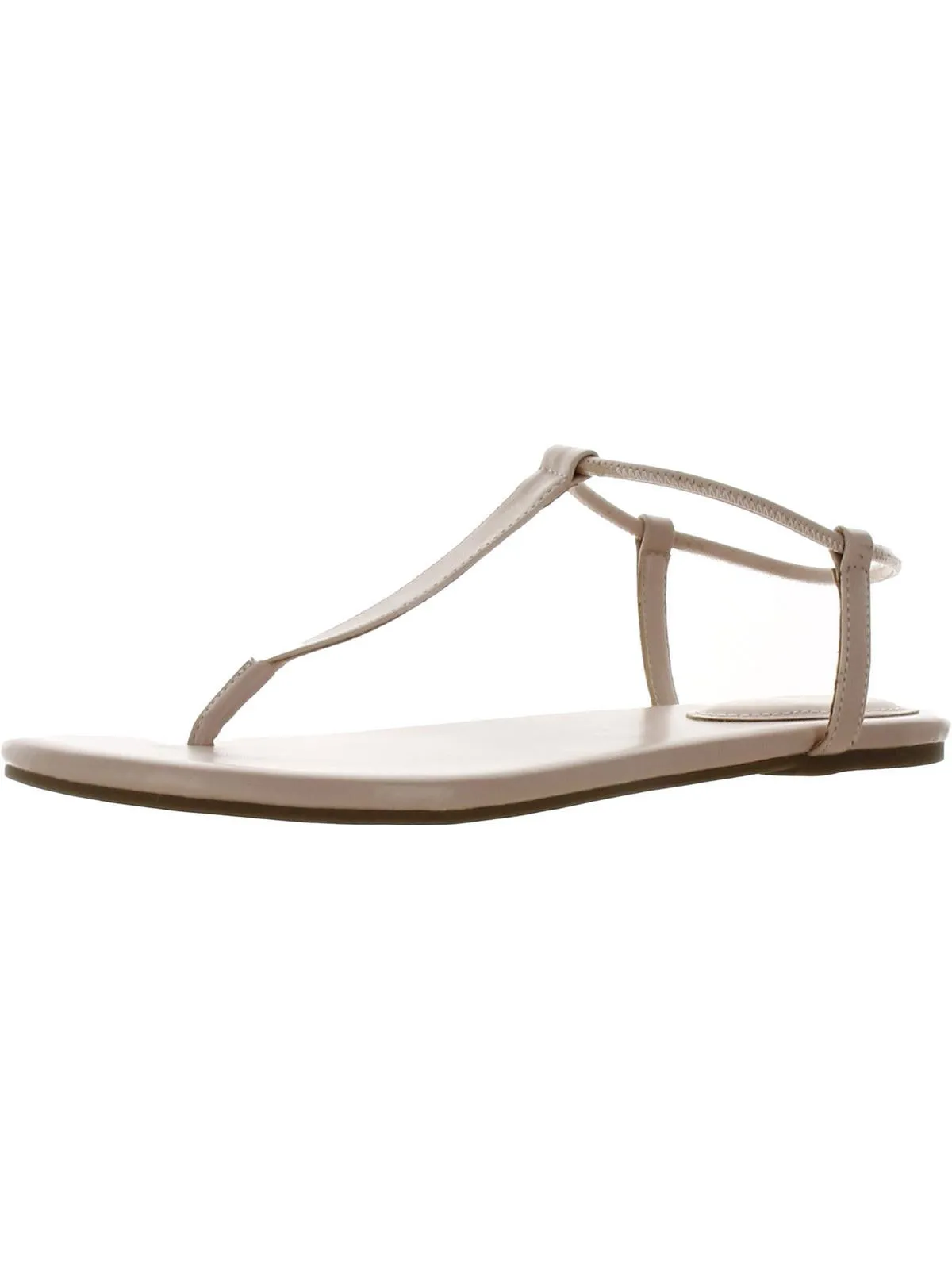 BASSIE3  Womens Faux Leather Thong Ankle Strap