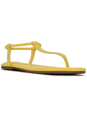 BASSIE3  Womens Faux Leather Thong Ankle Strap