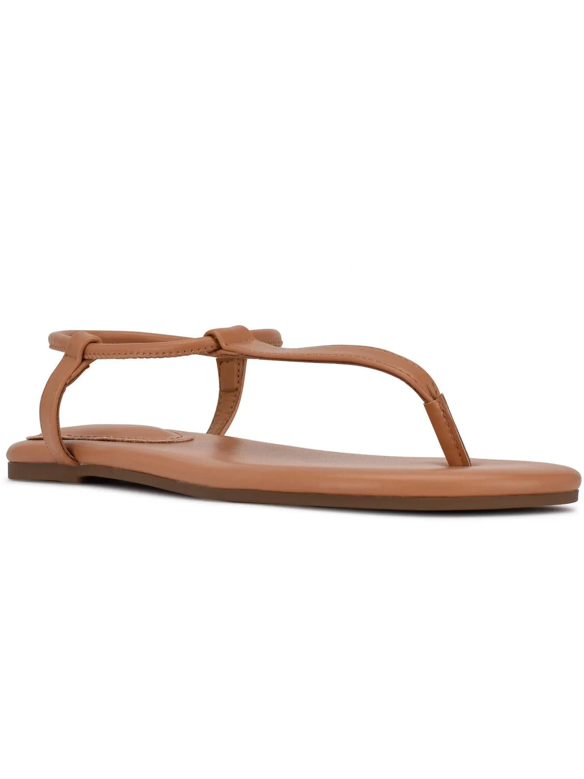 BASSIE3  Womens Faux Leather Thong Ankle Strap