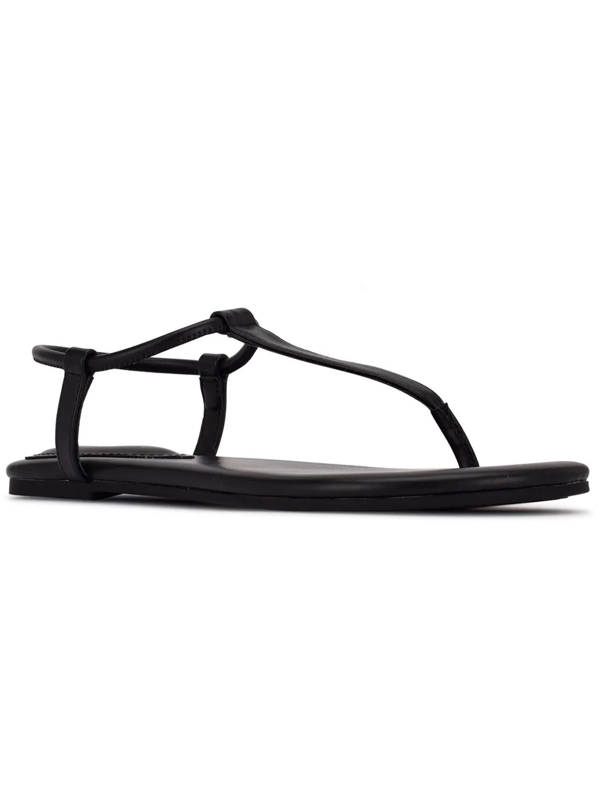 BASSIE3  Womens Faux Leather Thong Ankle Strap