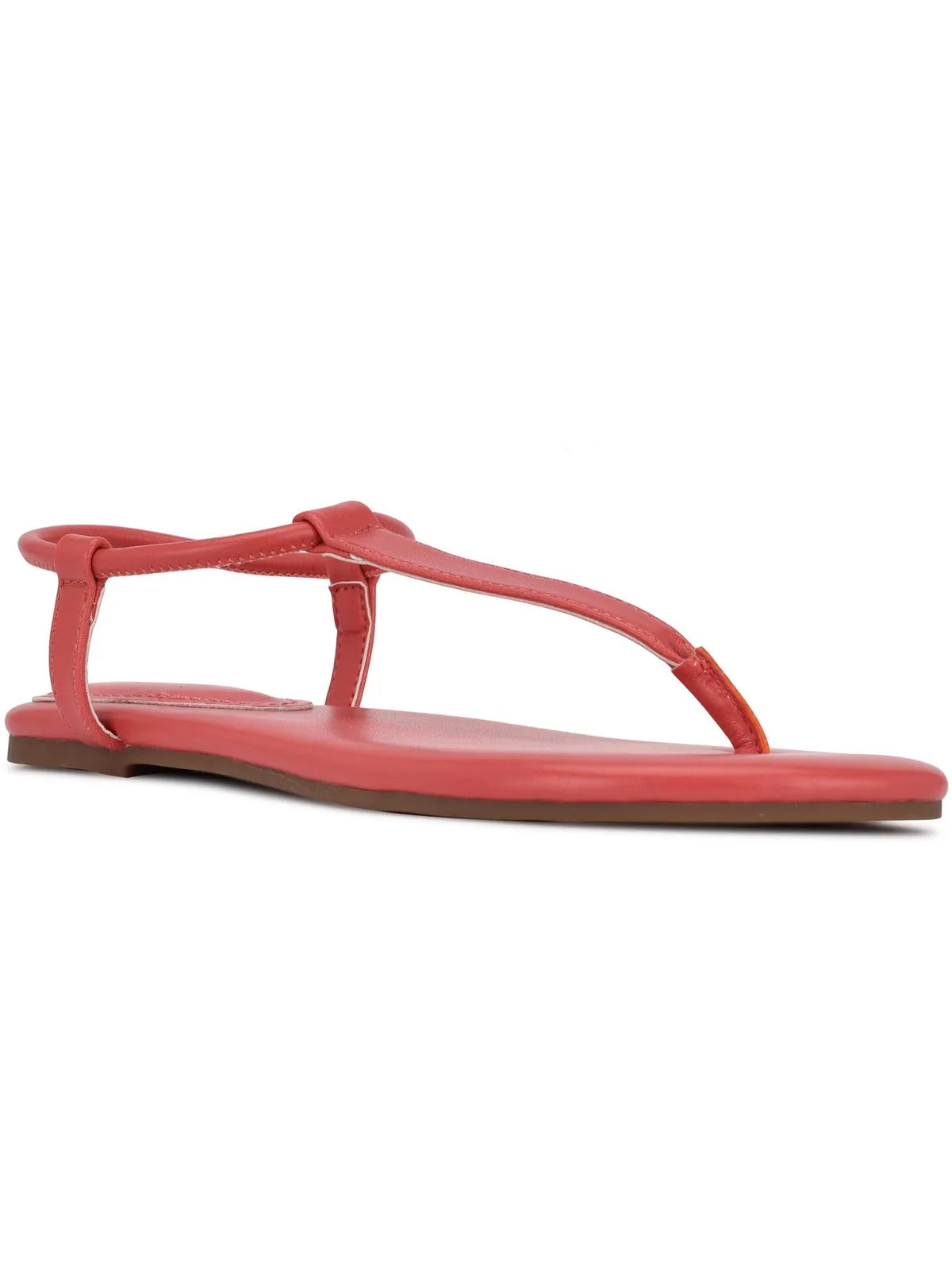 BASSIE3  Womens Faux Leather Thong Ankle Strap