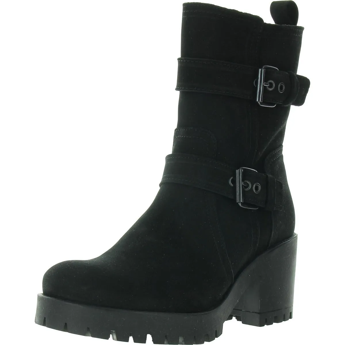 Bedford Womens Zipper Nubuck Mid-Calf Boots