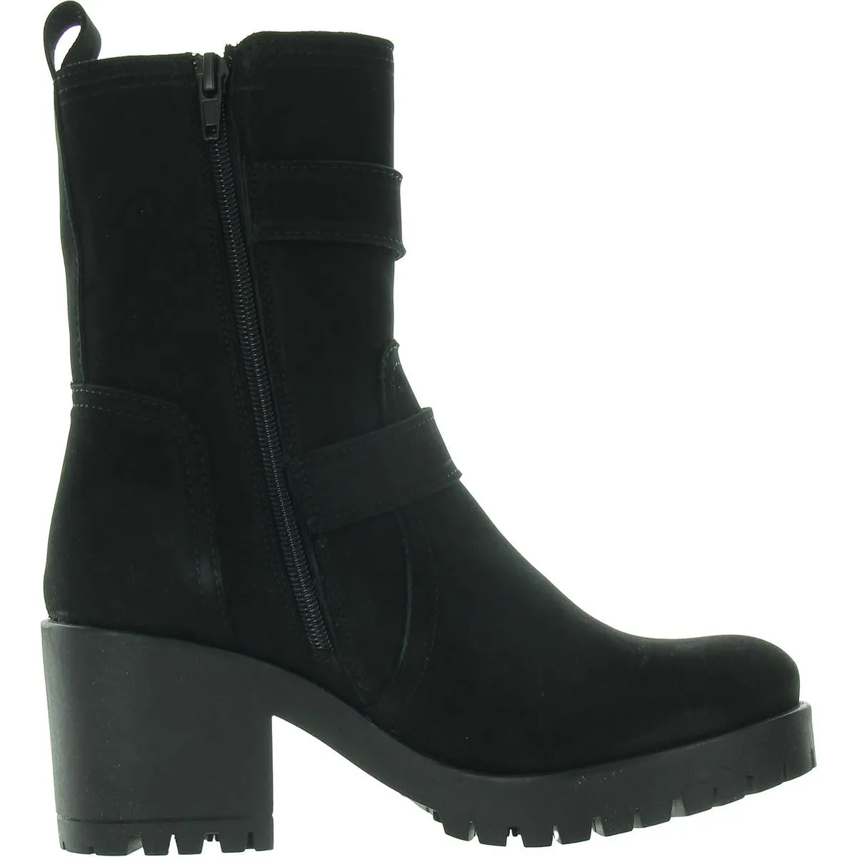 Bedford Womens Zipper Nubuck Mid-Calf Boots
