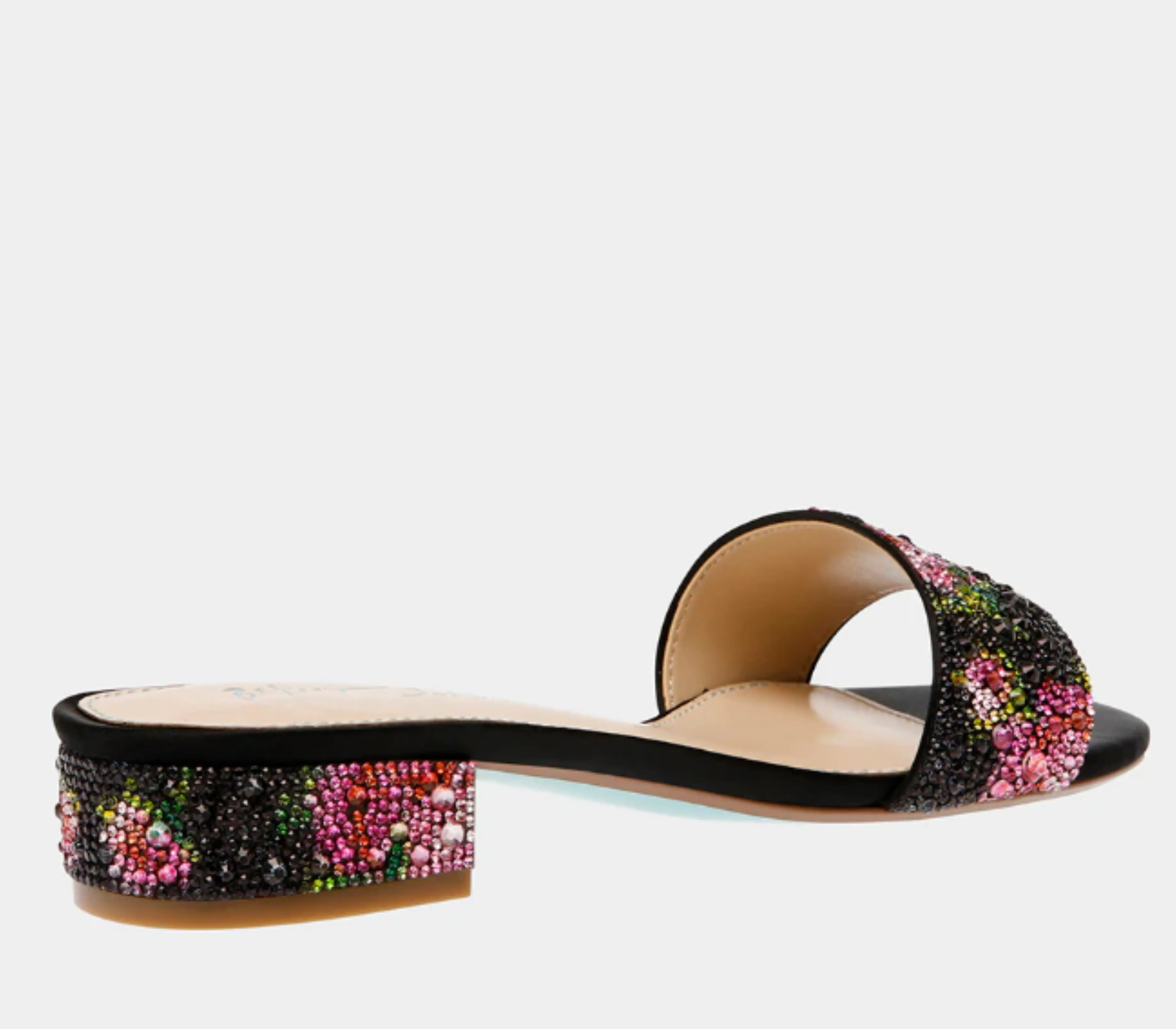 Betsey Johnson Sunny Black Pink Floral Slip On