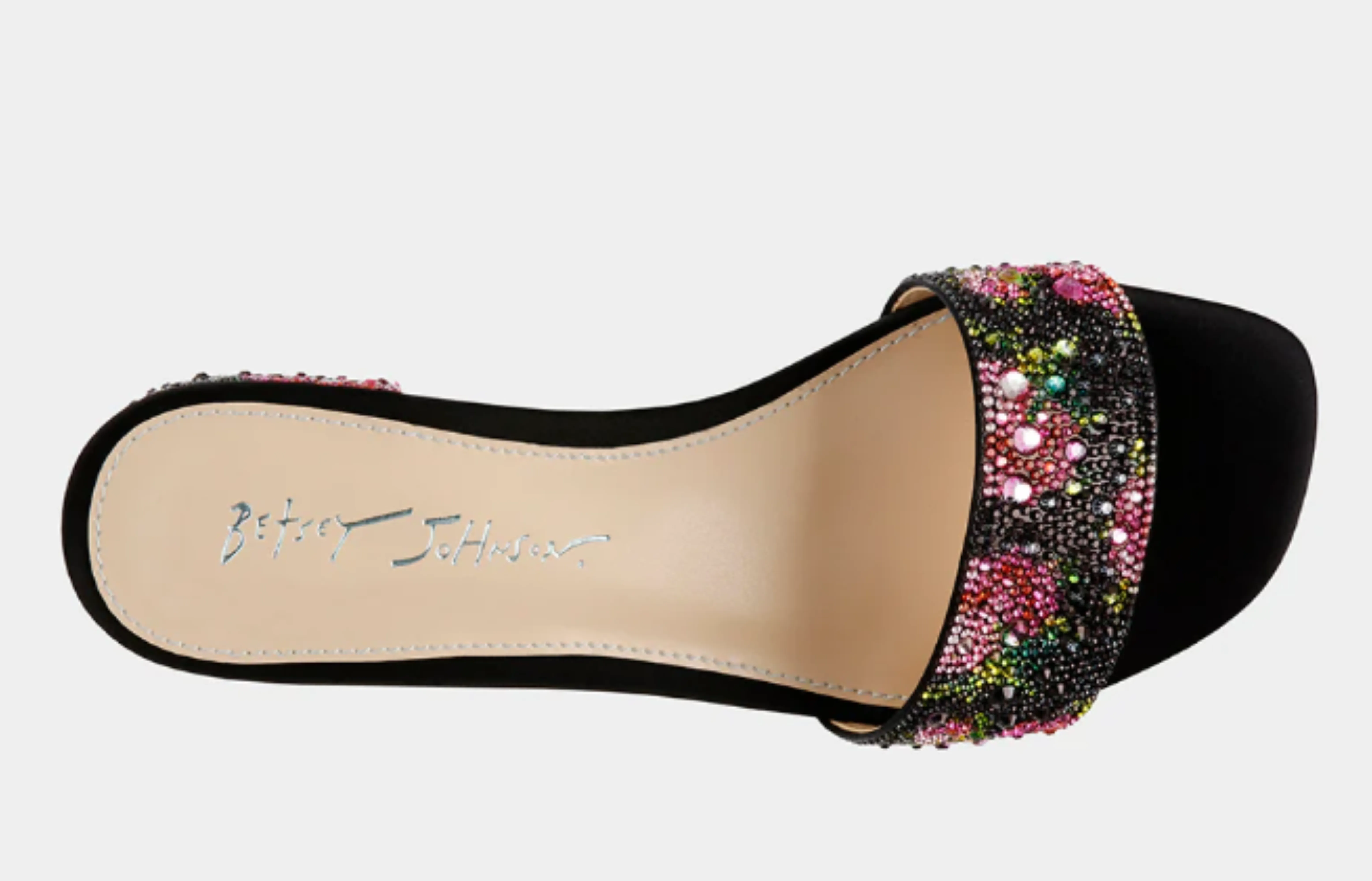 Betsey Johnson Sunny Black Pink Floral Slip On