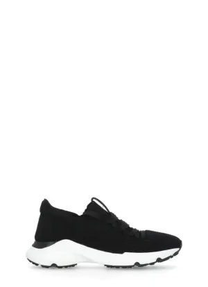 Black Fabric Sneakers