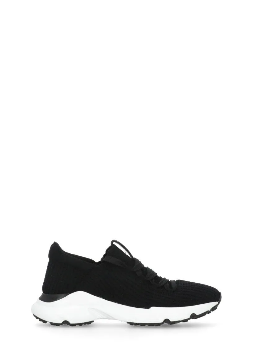 Black Fabric Sneakers