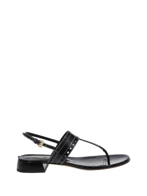 Black Leather Sandals