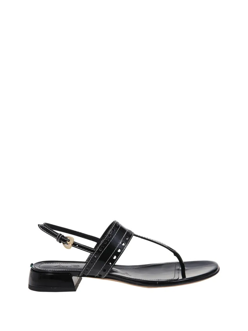 Black Leather Sandals