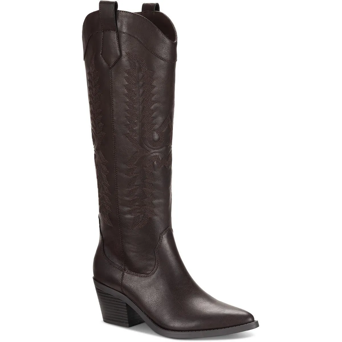 BODHIIIP Womens Zipper Manmade Cowboy, Western Boots