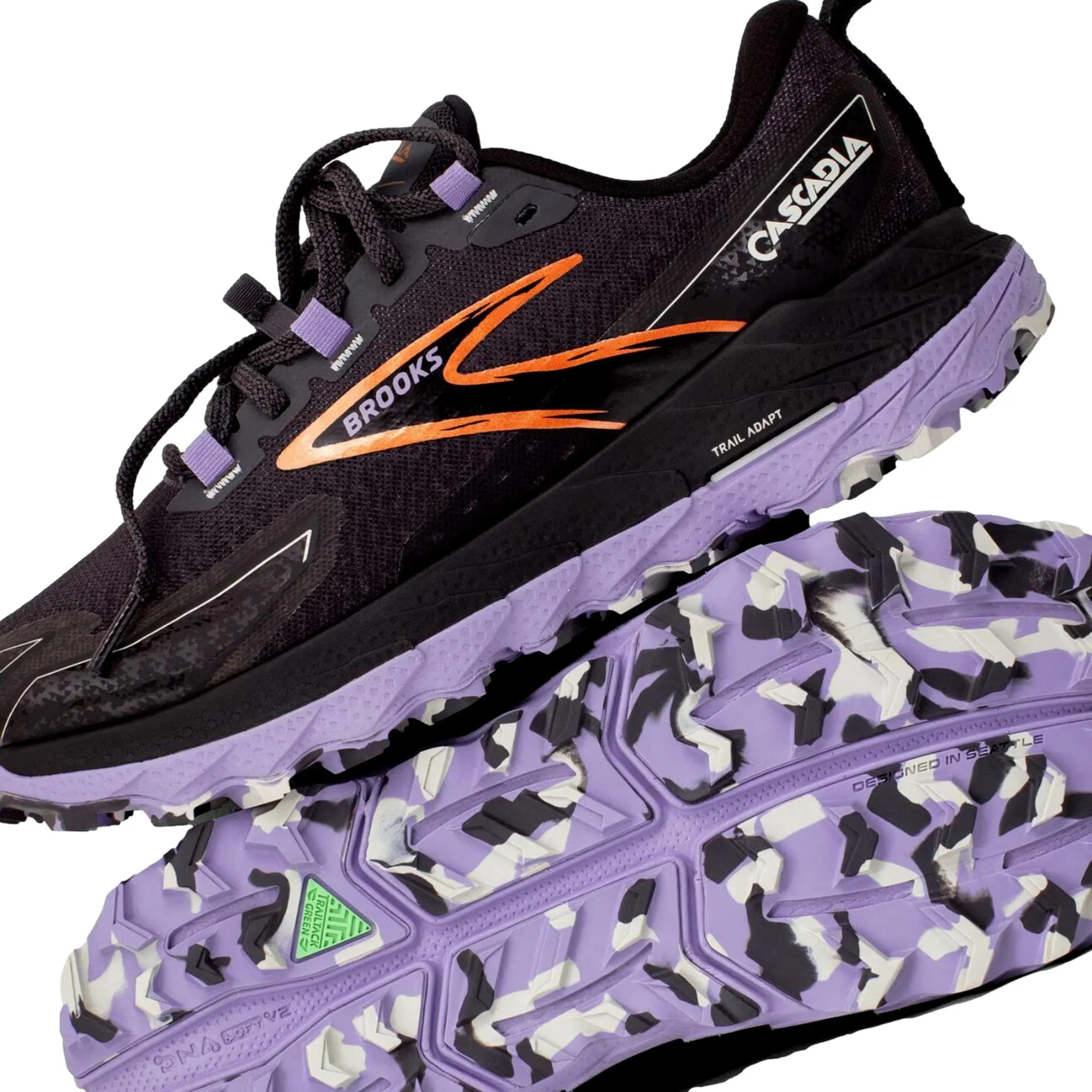 Brooks Cascadia 18 Ebony / Sweet Lavender / Copper  120416-1B-048 Women's