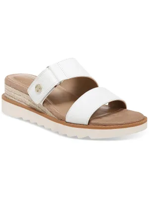 Bryerr Womens Faux Leather Adjustable Espadrilles