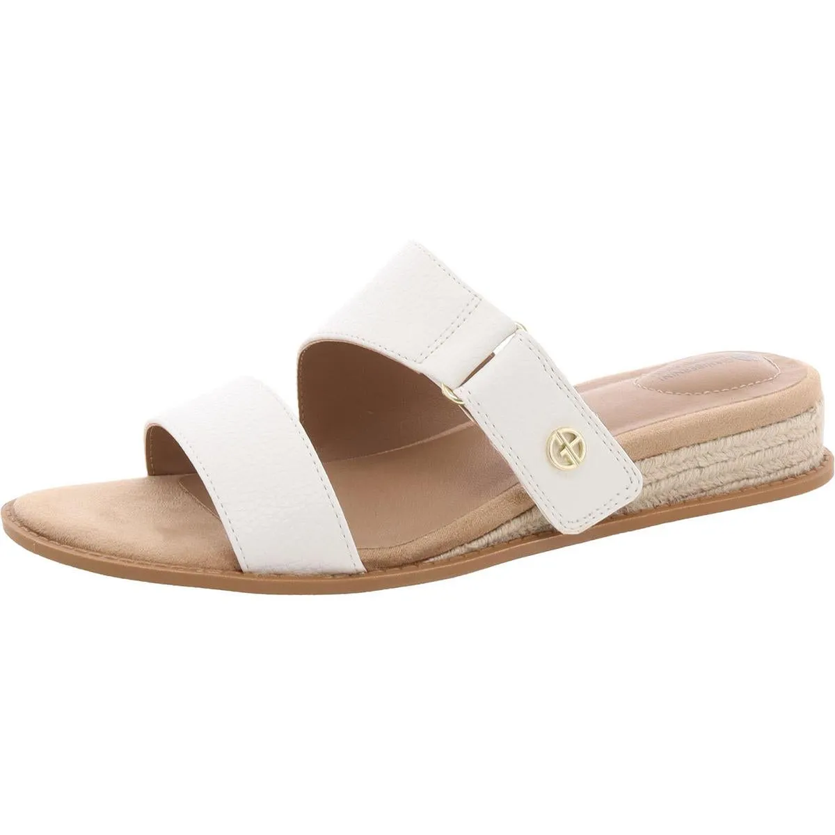 Bryerr Womens Faux Leather Adjustable Espadrilles