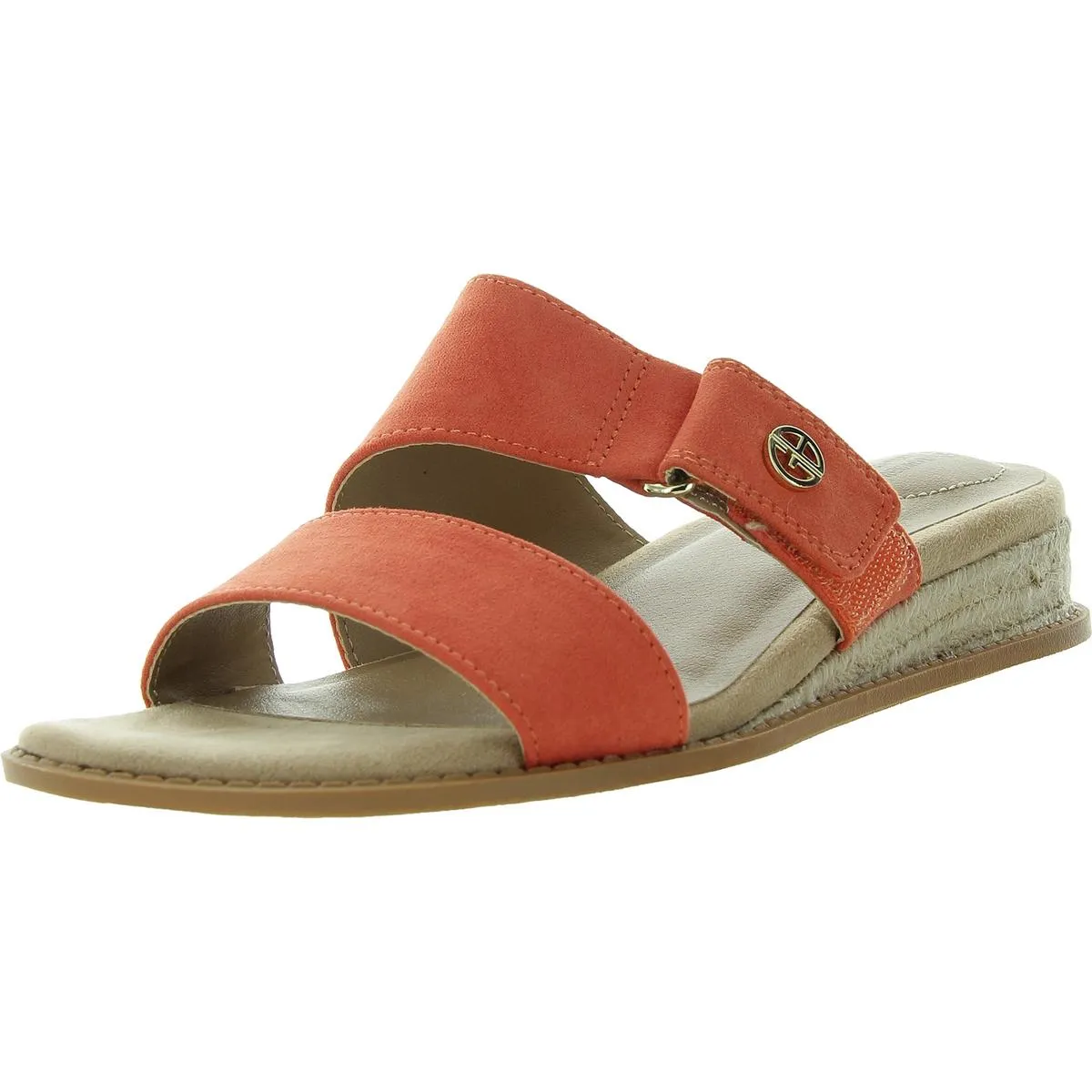Bryerr Womens Faux Leather Adjustable Espadrilles