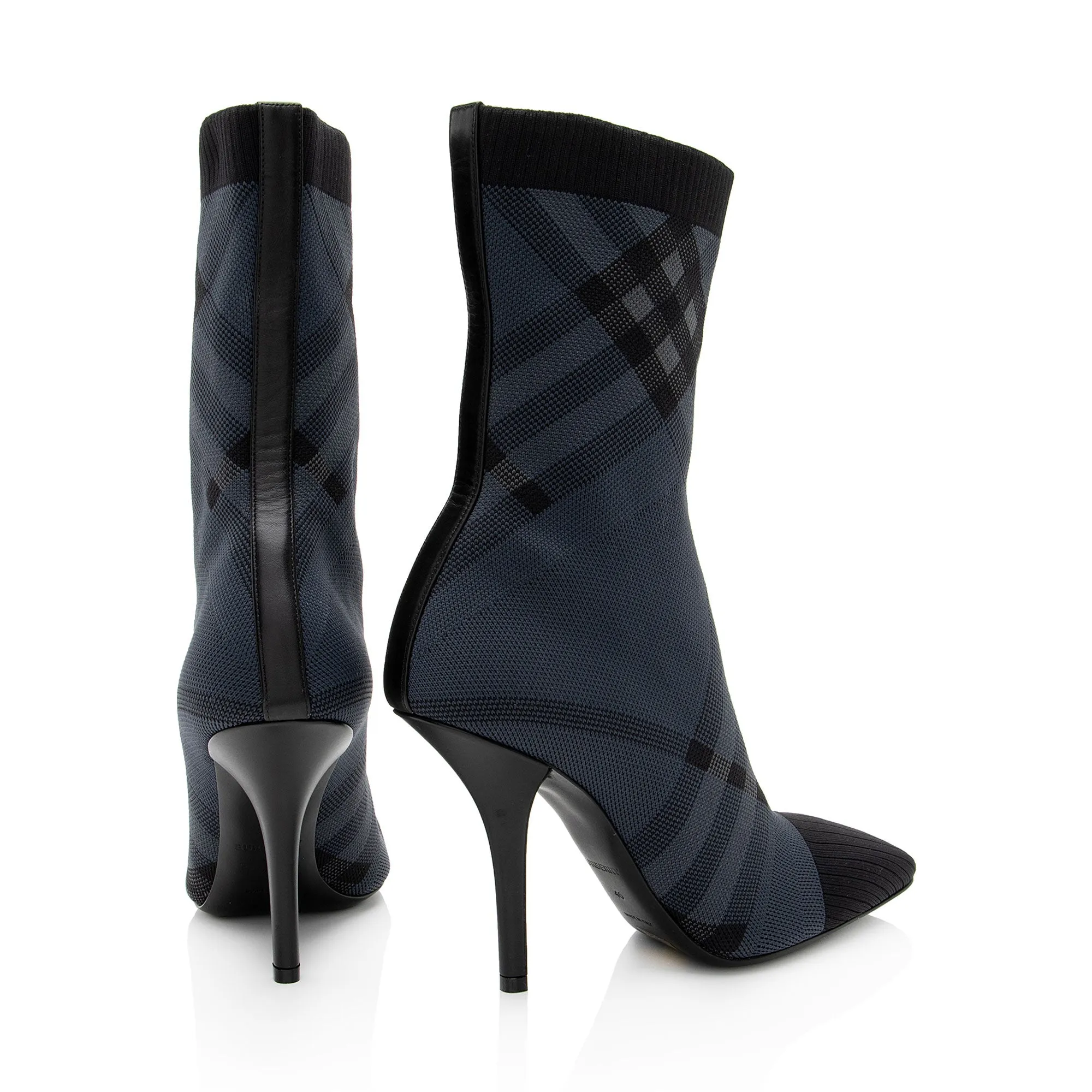 Burberry Knit Check Sock Boots