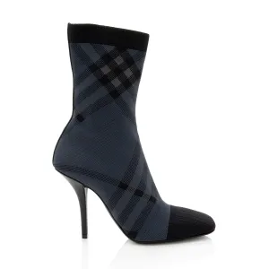 Burberry Knit Check Sock Boots