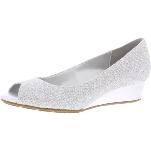 Candra 2 Womens Solid Peep Toe Wedge Sandals