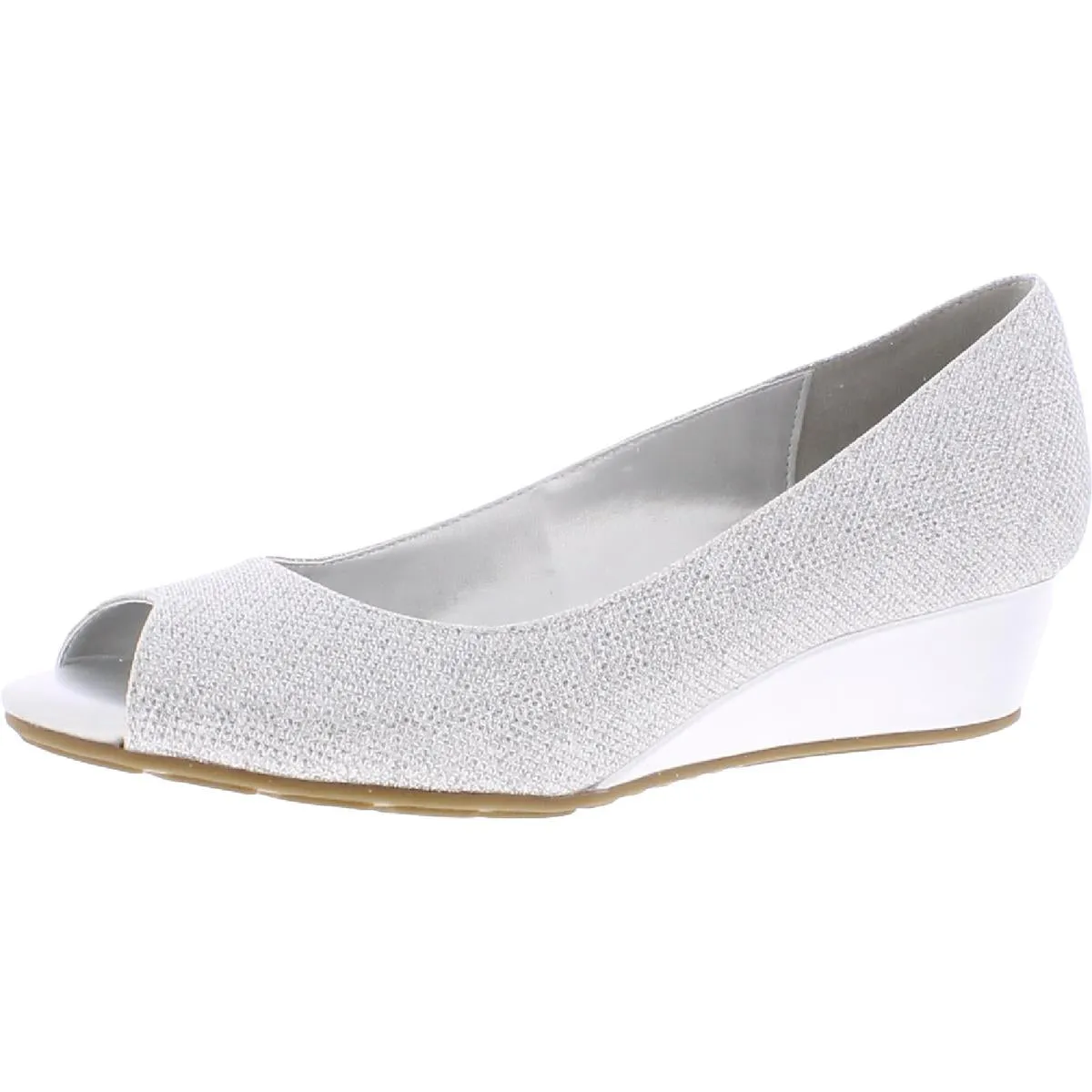 Candra 2 Womens Solid Peep Toe Wedge Sandals