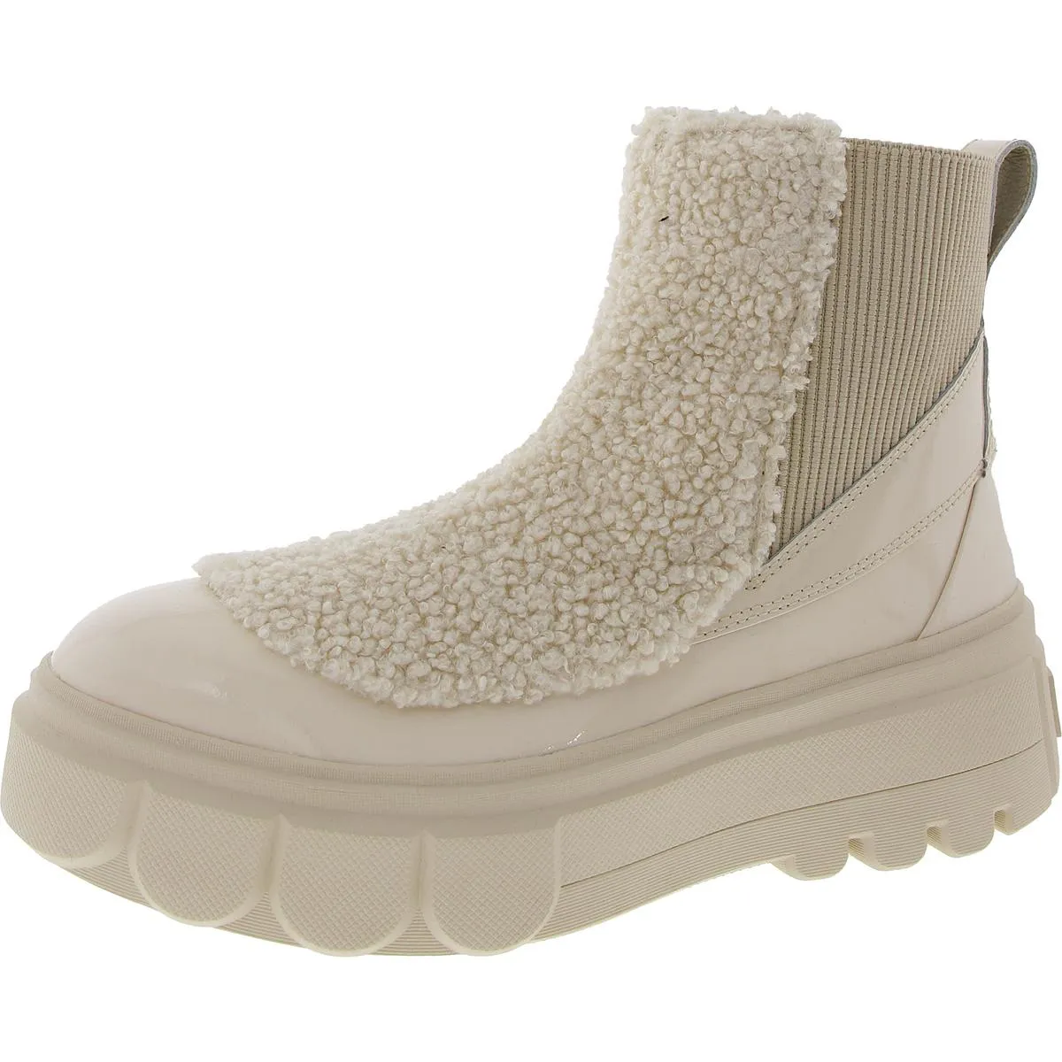 CARIBOU X Womens Lugged Sole Manmade Ankle Boots