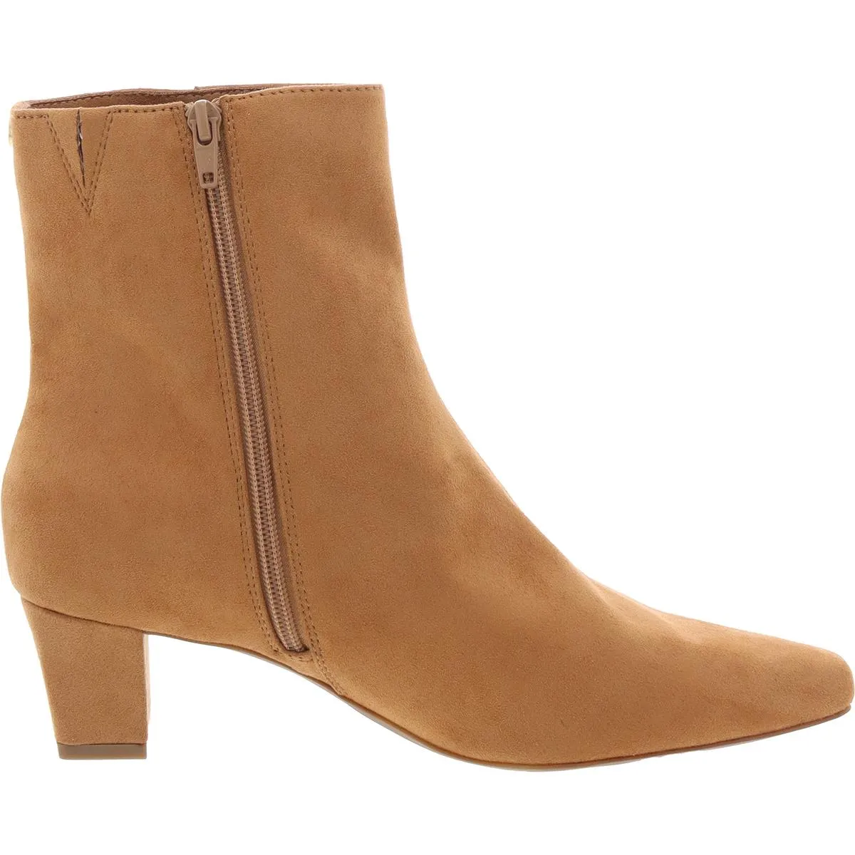 Carlie Womens Zipper Faux Suede Booties