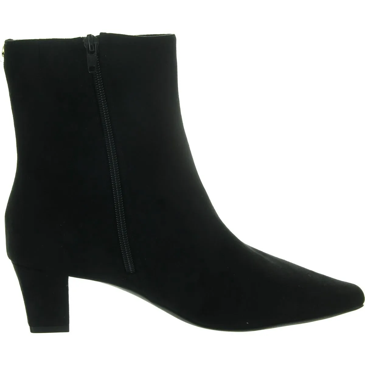 Carlie Womens Zipper Faux Suede Booties