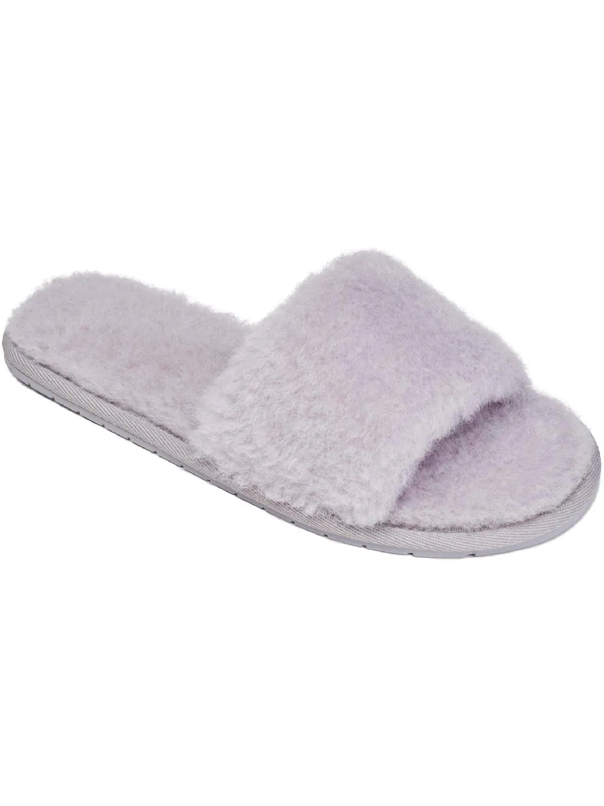 Carmen Womens Faux Shearling Wool Blend Slide Slippers