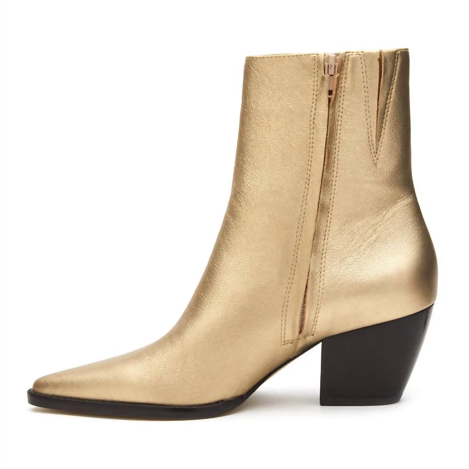 Caty Ankle Boot In Gold
