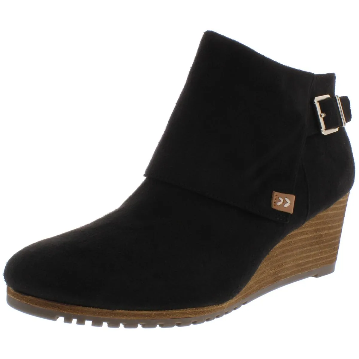 Create Womens Faux Suede Wedges Booties