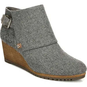 Create Womens Faux Suede Wedges Booties