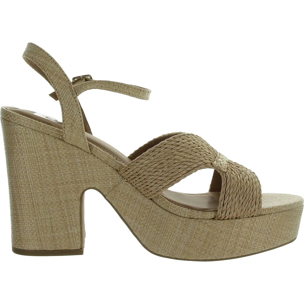 Currant Womens Woven Ankle Strap Block Heel